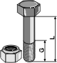 Bolt M10 x 1,5 x 85 + låsemutter